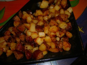 tapas potatoes and chorizo