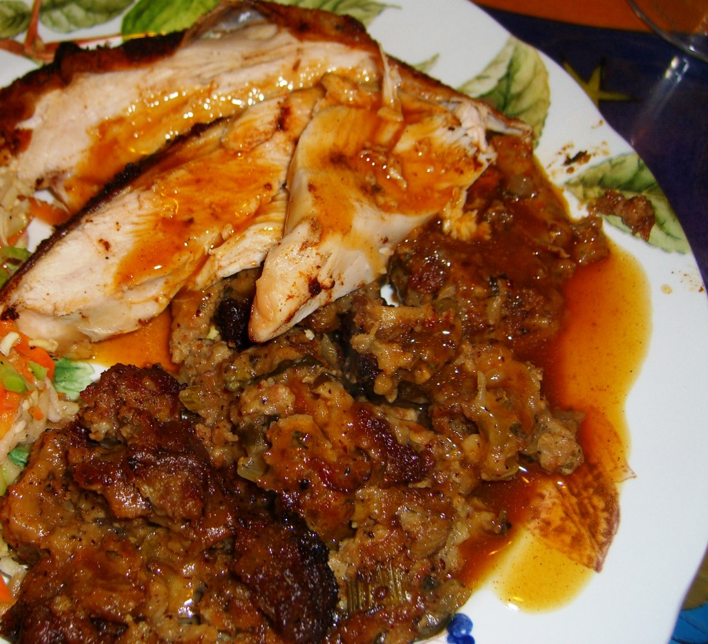 Stuffing & Turkey with gravy