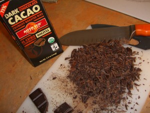 Chocolate Candy Bar Cut up